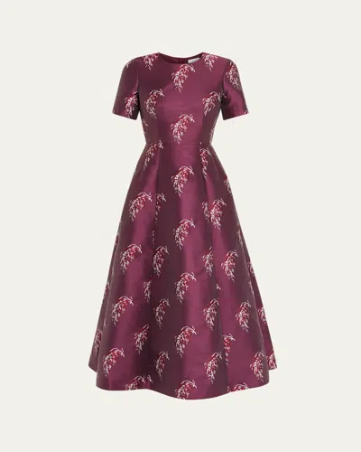 Adam Lippes Evangeline Silk Jacquard Fit-&-flare Midi Dress