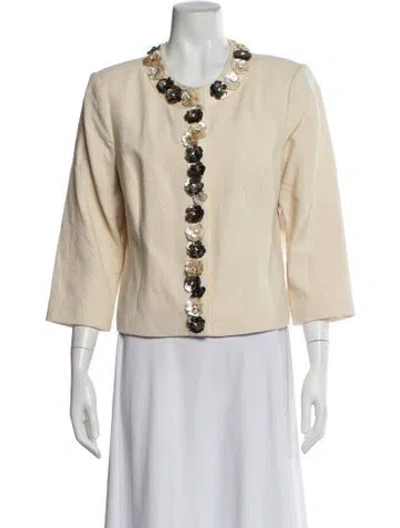 Pre-owned Adam Lippes Evening Jacket In Neutral