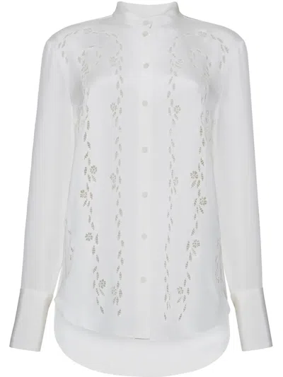 Adam Lippes Farrow Silk Blouse In Neutrals