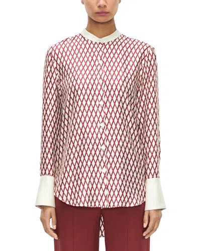 Adam Lippes Farrow Silk Top In Multi