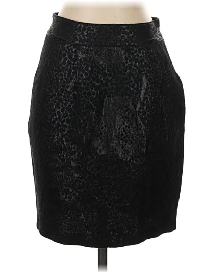 Pre-owned Adam Lippes Faux Leather Skirt In Black