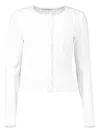 Adam Lippes Faye Buttoned Cardigan In White