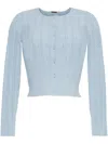 Adam Lippes Faye Cardigan In Blue