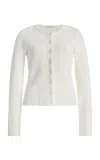 Adam Lippes Faye Jacquard Cardigan In White