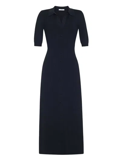 Adam Lippes Fenwick Midi Dress In Blue