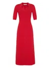 Adam Lippes Fenwick Midi Dress In Red