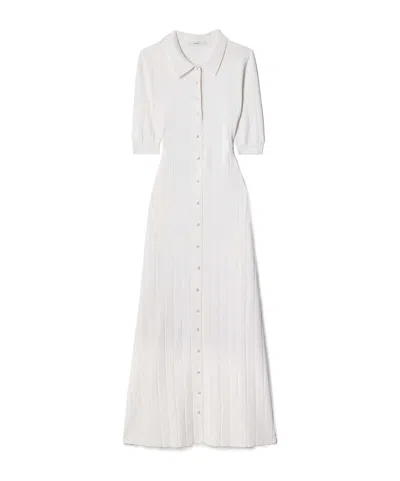 Adam Lippes Fenwick Recycled Pointelle-knit Midi Dress In White