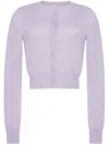 Adam Lippes Fine-knit Cardigan In Purple