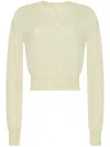 Adam Lippes Fine-knit Cardigan In Yellow