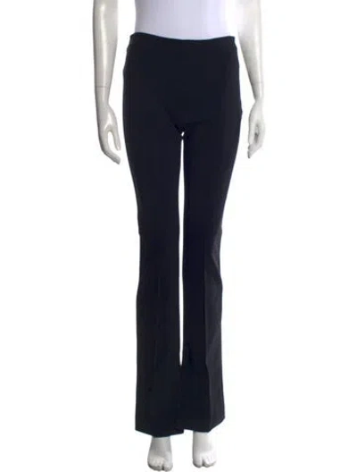 Pre-owned Adam Lippes Flared Pants In Black