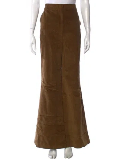 Pre-owned Adam Lippes Flared Pants W/ Tags In Brown