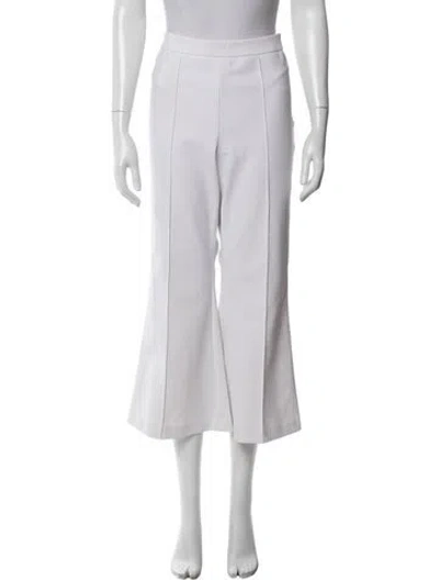 Pre-owned Adam Lippes Flared Pants In White