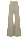 Adam Lippes Flared Welt-pockets Trousers In Gray