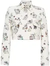 Adam Lippes Floral Jacket In White