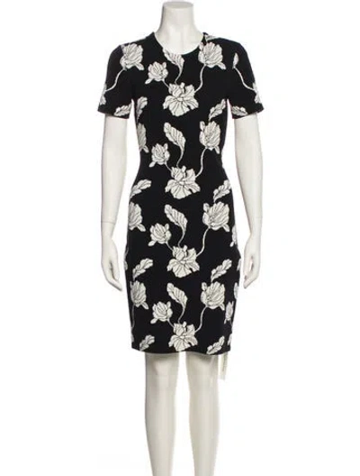 Pre-owned Adam Lippes Floral Print Knee-length Dress