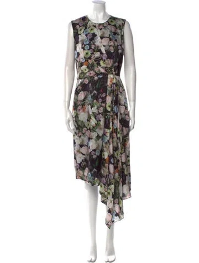 Pre-owned Adam Lippes Floral Print Long Dress