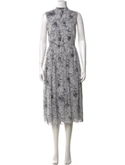 Pre-owned Adam Lippes Floral Print Midi Length Dress In Multicolor