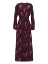 Adam Lippes Floral-print Pleated Midi Dress In Red
