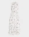 Adam Lippes Floral Stretch-cotton Poplin Dress In White Floral