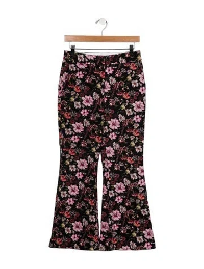 Pre-owned Adam Lippes Floral Print Wide Leg Pants In Multi