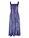 Adam Lippes Giovanna Sequin-embellished Midi Dress In Blue