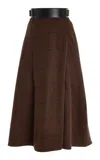 Adam Lippes Glen Plaid Cashmere Midi Skirt