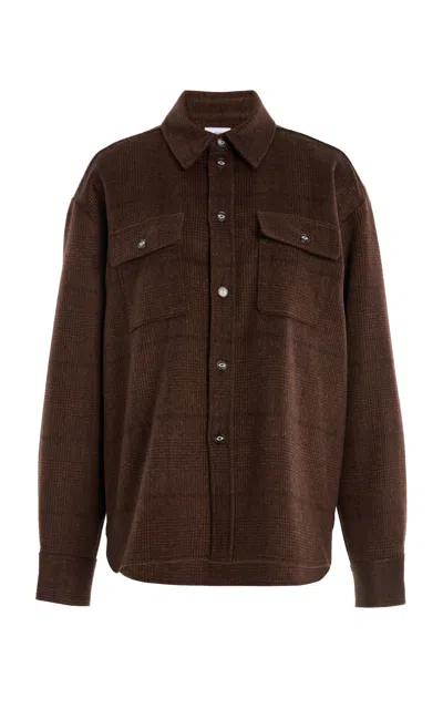 Adam Lippes Glen Plaid Cashmere Shirt