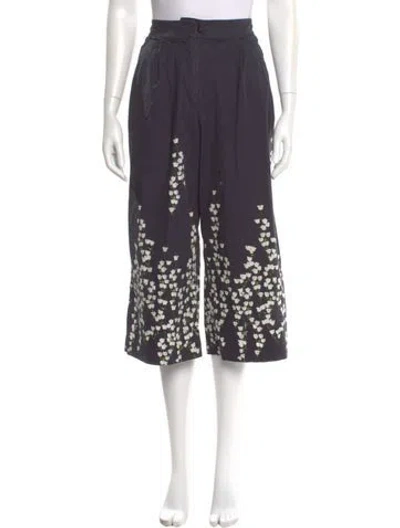 Pre-owned Adam Lippes Graphic Print Wide Leg Pants In Multi