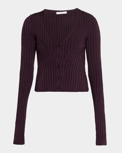 Adam Lippes Greer Cropped Knit Cardigan In Multi