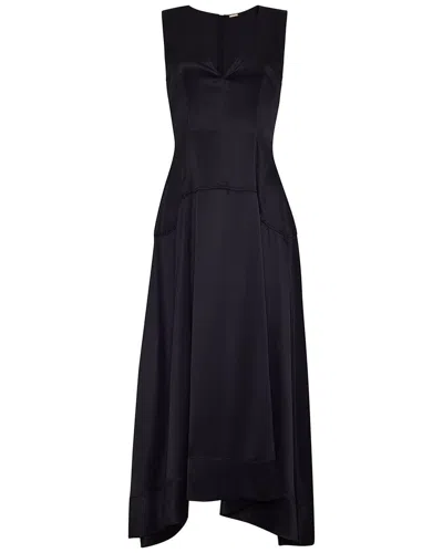 Adam Lippes Harlow Silk Dress In Black
