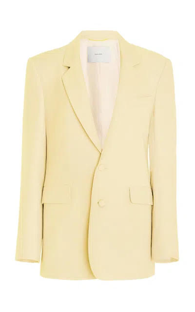 Adam Lippes Harris Blazer In Silk Woo In Yellow