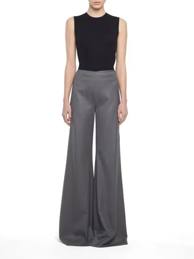 Adam Lippes High Waist Trousers In Gray