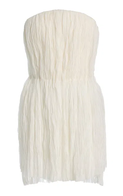 Adam Lippes Isla Delphos Crepon Top In Ivory
