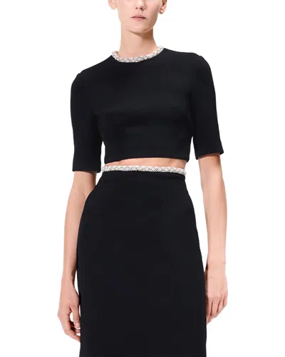 Adam Lippes Jane Wool Top In Black