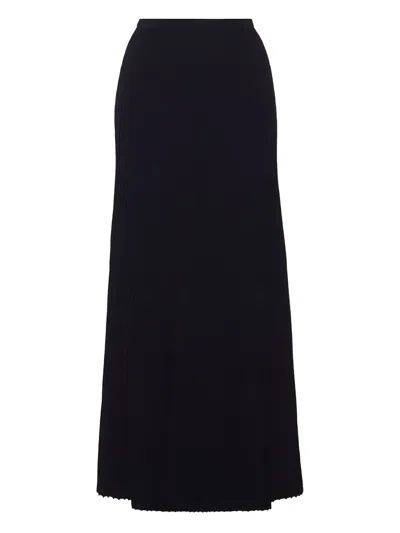 Adam Lippes Juno Ribbed Skirt In Black