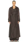 Adam Lippes Jupiter Trench Coat In Brown