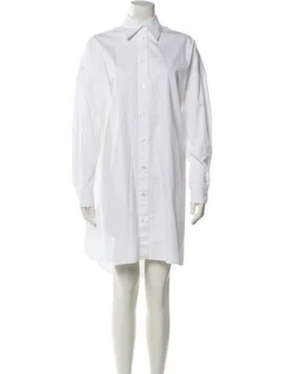 Pre-owned Adam Lippes Knee-length Dress In White