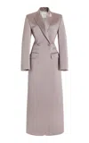 Adam Lippes Laurence Coat In Duchess Satin In Purple