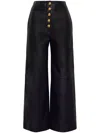 Adam Lippes Leather Trousers In Black