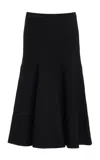 Adam Lippes Leto Skirt In Luxe Milano In Black