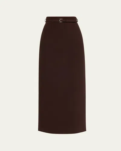 Adam Lippes Levi Skirt In Brown