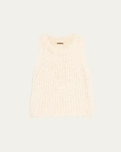 Adam Lippes Liana Mulberry Silk Top In Ivory