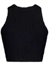 Adam Lippes Pointelle Knit Tank Top In Black