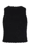 Adam Lippes Liana Top In Mulberry Silk In Black