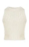 Adam Lippes Liana Top In Mulberry Silk In Ivory