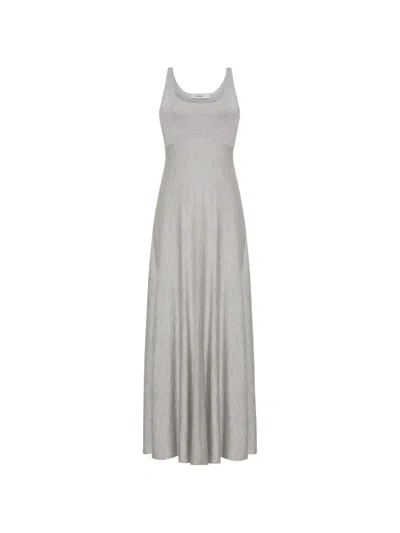 Adam Lippes Linda Scoop-neck Dress In Gray