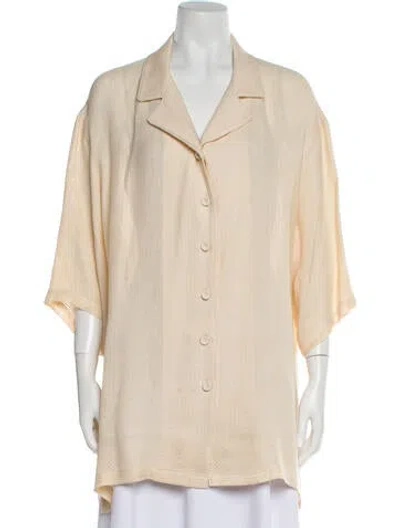 Pre-owned Adam Lippes Linen Blazer In Neutral