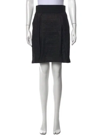 Pre-owned Adam Lippes Linen Mini Skirt In Black