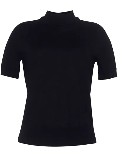 Adam Lippes Logo-embroidered Cashmere Top In Black