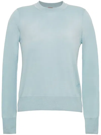 Adam Lippes Logo-embroidered Sweater In Blau
